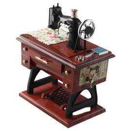 YYlingx Vintage Sewing Machine Music Box, Simulated Mini Sewing Machine Music Box for Decoration