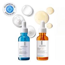 Kit La Roche-Posay Rutina Hidratante Anti-Arrugas/Anti-Oxidante: Hyalu B5 Suractivated Serum 30ml + Serum Vitamina C12, 30ml