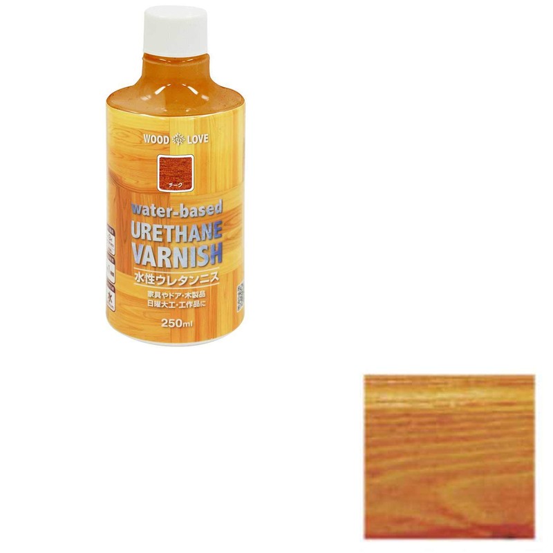 NIPPE WOOD LOVE Water-Based Urethane Varnish, Cheek, 8.5 fl oz