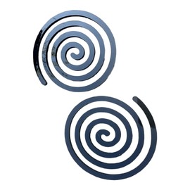 Interlocking Acrylic Coaster Set - Stylish and Space Saving Drink Coasters - Set of Two Black Coasters (Black)