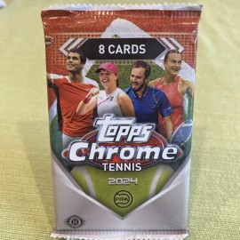 2024 Topps Chrome Tennis 1 HOBBY Pack 8 Card Pack New Sealed