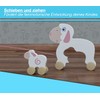WoodyWood® Pull-up toy sheep with lamb, wooden toy for babies