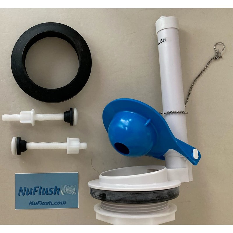 Flush Valve, NuFlush 3 inch Flapper Valve Assembly For 2-Piece