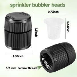 FULAIERGD 10 Pack Sprinkler Bubbler Heads Adjustable Water Flow Mushroom Irrigation Bubbler Head for 1/2 inch Male Thread,Drip Irrigation Spray Emitters Heads for Tree,Shrubs,Garden Watering System