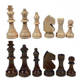Wholesale Chess Basic Staunton Wood Chess Pieces (3.5")