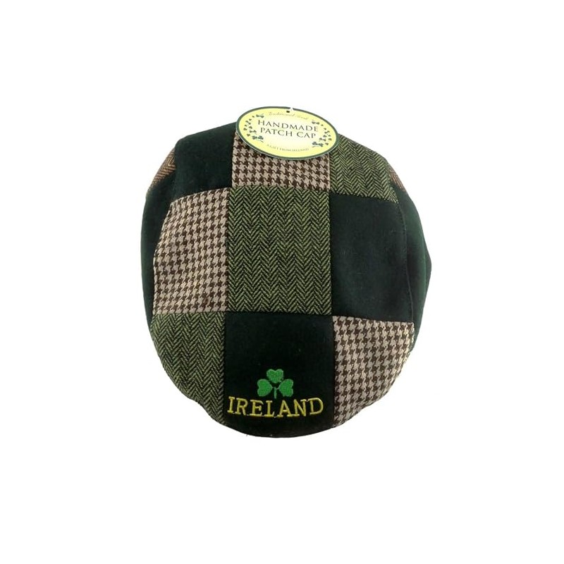 JC Walsh and Sons Ireland Green Patch Cap Gold Shamrock