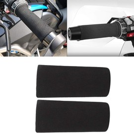 Vikenar Motorcycle Grip Cover 2pcs, Black 1 Pair Motorcycle Handlebar Grips With Soft Non-Slip,Foam Motorcycle Throttle Control Grip Cover