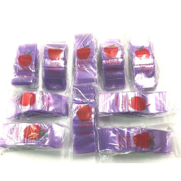 125125 (1.25"X1.25") Purple Color Bags Mini Lock Baggies, Case of