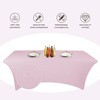 Ocves Stretch Tablecloth 6ft Spandex Table Covers Polyester Fitted Rectangular