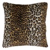 SARO LIFESTYLE Guépard Collection Cheetah Print Faux Fur Throw Pillow