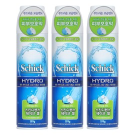 Chic Hydro Skin Defense Shave Gel, 199g, 3 pieces / 쉬크 하이드로 스킨 디펜스 쉐이브 젤, 199g, 3개