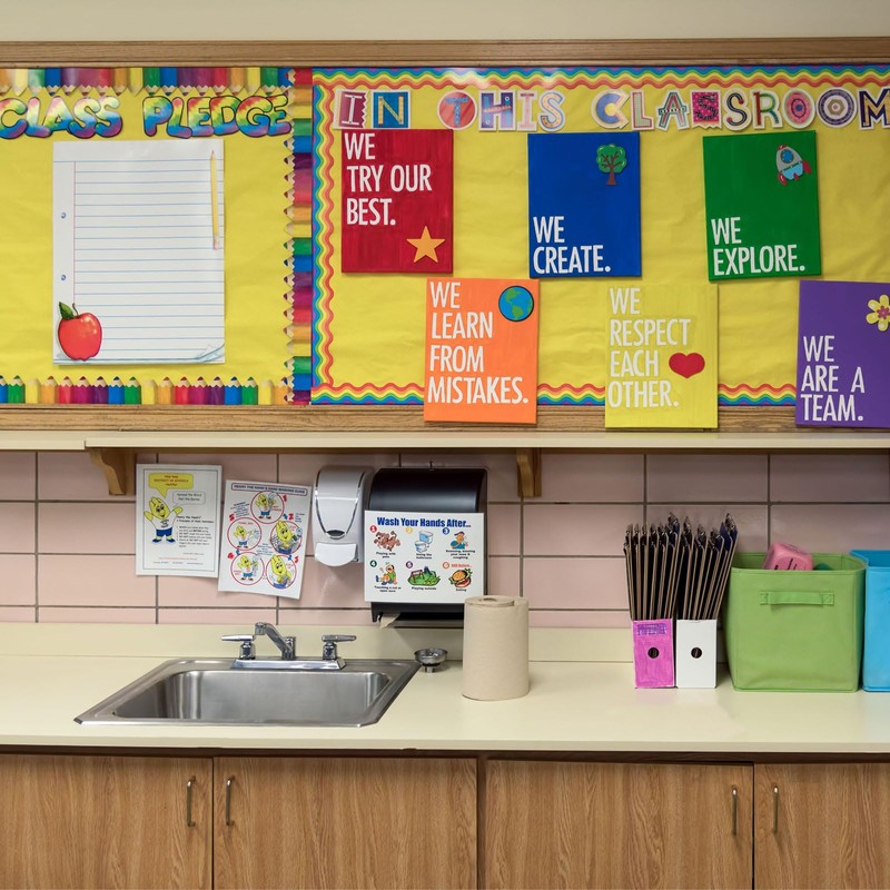 sourcing map Bulletin Board Borders, 32.8Ft x 2.24Inch Rolled Classroom
