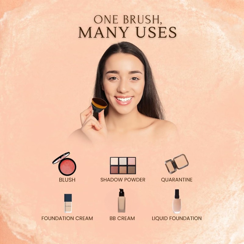 Flat Top Kabuki Concealer & Foundation Brush – Vegan, Cruelty-Free