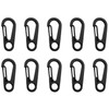 Cyiiifa Mini Carabiner, Small, Canavila, Black, Set of 10, Snap