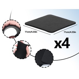 Lhbwhiz Pack of 4 Neoprene Grip Pads, Weightlifting Workout Grip Pads as an Alternative to Training Gloves for Maximum Grip for Pull-Ups, Fitness, Bodybuilding, Strength Training (Black)
