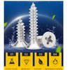 ANSIEDIO M4×16mm Stainless Steel Flat Head Phillips Wood Screws, 50