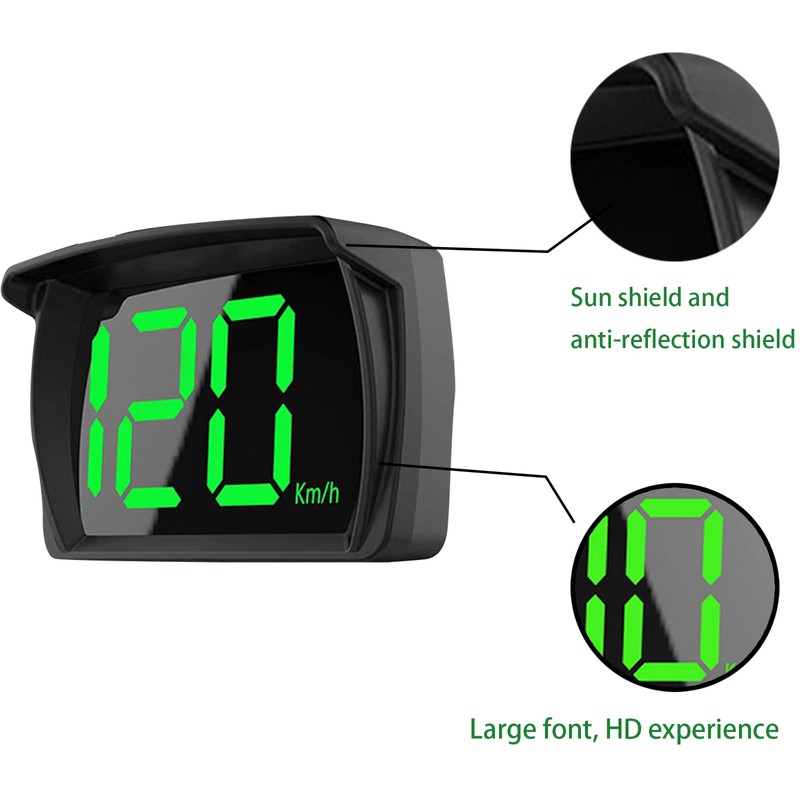 Sporgo Car Digital HUD Head Up Display: Speedometer GPS Car