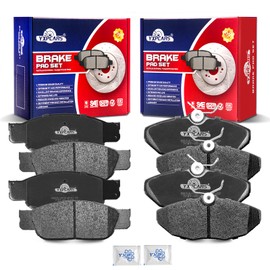 YXPCARS Front and Rear Ceramic Disc Brake Pads Set Replacement for Ford Thunderbird 2002-2005,for Jaguar S-Type 2000-2002 2004, for Lincoln Ls 2000 2001 2002 2003 2004 2005 2006