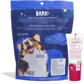 Bark Bright Durable Dental Kit - Berry Mint Flavored - 15 Chew Sticks & Toothpaste - Medium Breeds