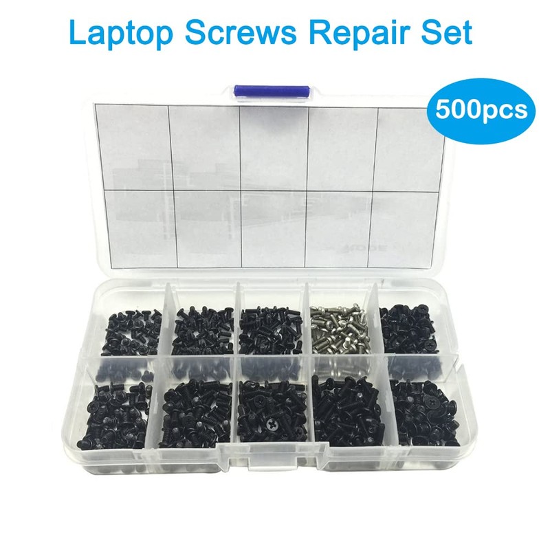 SagaSave Pack of 500 Laptop Notebook Computer Screws Assortment Kit