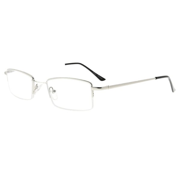 Eyekepper Half-rim Reading Glasses With Flex Memory Titanium Bridge Bendable