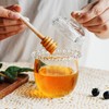 Glass Honey Jar with Dipper and Lid,6oz Glass Honey Pot,Crystal
