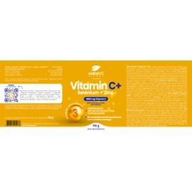 Nature's Finest by Nutrisslim Vitamin C + Selenium + Zinc | 1000mg of Vitamin C per Serving | 100% Daily Dose of Zinc | Suitable for Vegetarians and Vegans