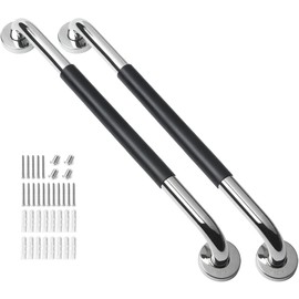 2 Pack Grab Bars for Bathroom, 32 Inch Anti Slip Bathroom Handicap Grab Bars for Showers, Safety Bath & Shower Grab Bar for Seniors, Shower Handles for Elderly, Tesuchan