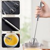 Stainless Steel Egg Whisk, 12.9-Inch Hand-Push Rotary Blender for Beating