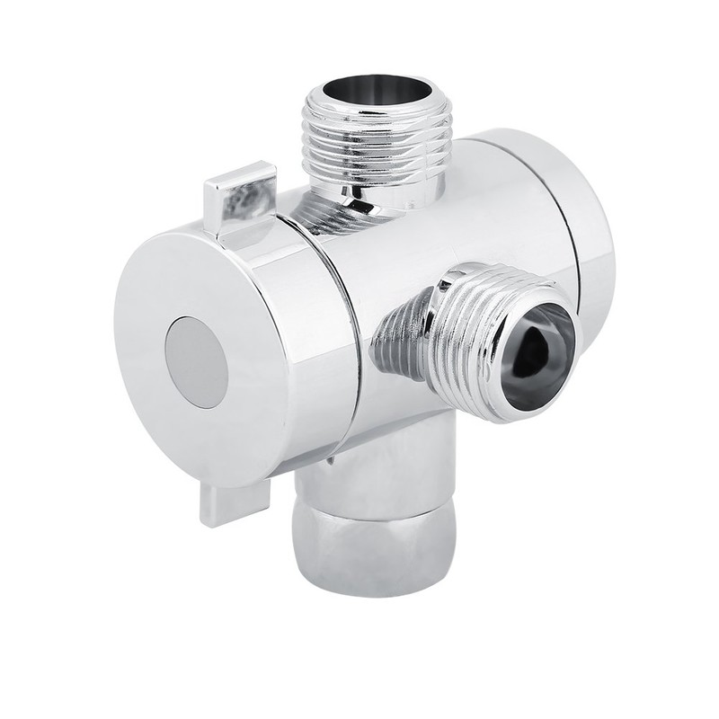 G1/2 3 Way Shower Head Diverter Valve Connector Adapter Universal