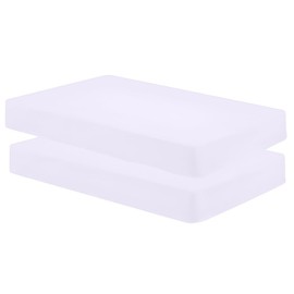 Mirha Fitted Sheet Single 2 Pack-100% Cotton Small Single Fitted Sheet 2ft 6 (75x190)-Bunk Bed Sheets 200 Thread Count Single Fitted Sheets White