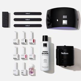 Nailboo Gel Nail Polish Kit with UV Nail Lamp - 6 Forever Glaze Gel Polishes, Acetone, Electric Soak Off Remover, Base & Topcoats, 3 Nail Files, Cuticle Oil, Salon Quality, Long Lasting Results