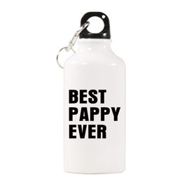 Elvoes Sports Water Bottles Best Pappy Water Bottle BPA Free Stainless Steel Bottle with Cap Wild Mouth Pappy Gifts Great for Sport Home Travel Outdoors (400ml/17oz)