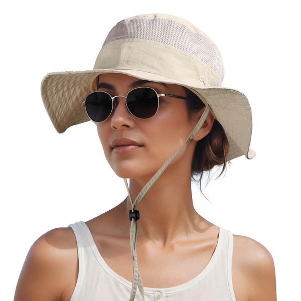 OZERO Sun Hat for Women Men: Wide Brim Packable Boonie
