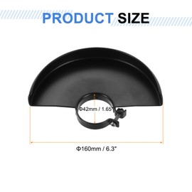sourcing map Grinder Guard 6" 160mm Dia Metal Angle Grinder Guard Protector Cover Wheel Cover Replacement Accessories