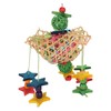 3pcs Parrot Shredding Chew Toy Bamboo Net Rattan Loofah Bird