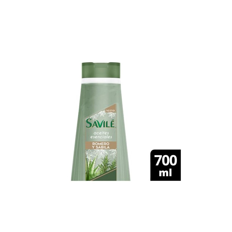 Savilé Shampoo Aceites Escenciales Romero Sábila 700
