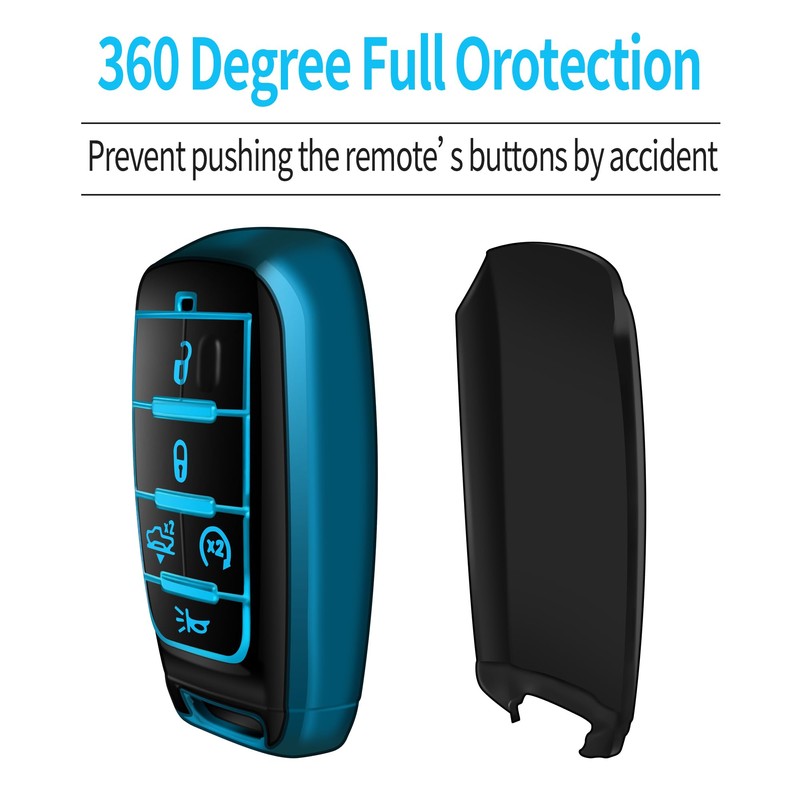 Tukellen for Dodge Key Fob Cover Soft TPU Full Protection