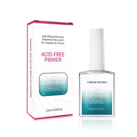 Finger Secret X-Strength Nail Primer for Gel Nails - 18ml Professional Prep Solution for Acrylics & Gel Polish, Salon Grade Primer Enhances Adhesion, Long Lasting Manicures