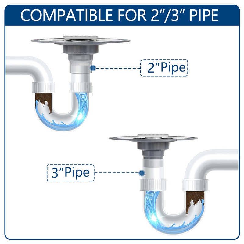 Neodrain 4 in Square Shower Drain Brushed 304 Stainless Steel,