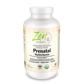 Zen Supplements Whole Food Prenatal Multi-Vitamin - 90 Vegan Capsules (90)