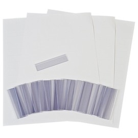 Akro-Mils 29300 Clear Protective Plastic Label Holder and Labels for 4-Inch Tall Shelf Bins, (25-Pack)