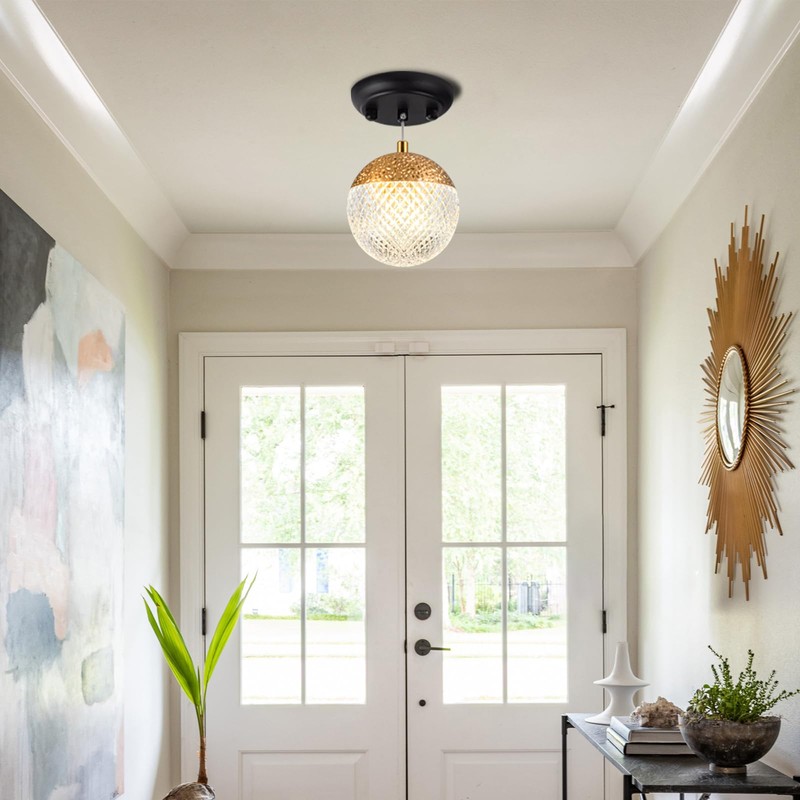 WOWEWA G9 Hanging Light Acrylic Pendant Light Modern Ball Chandelier
