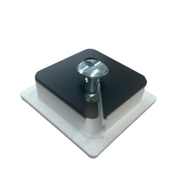 REFLECTIVE SOLUTIONS - Chain Link Fence Sign Mounting Brackets - 2 Pack - Black/White - Tamperproof Metal Sign Bracket - Secure Your Fence Signs with Fence Sign Holder Bracket - Sign Mount Bracket