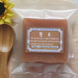 Yellow Clay Soap / EM Natural Herbal Handmade Soap, Pores, Oily/Combination Skin, Blackhead Cleansing, Exfoliation, Face Wash, Handmade Face Wash, Skin Texture Care, Body Shower / 황토비누/ EM천연한방수제비누 모공 지복합성 블랙헤드 클렌징 각질 세안 수제 세수 피부결관리 바디샤워