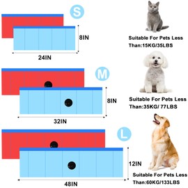 Keshufu 32 x 8 Inch Foldable Dog Pool, Pet Swimming Pool, Portable Dog Pool, PVC Collapsible Pet Pool for Indoor and Outdoor Cat and Dog Shower Bathtub (Blue, 32 x 8in)