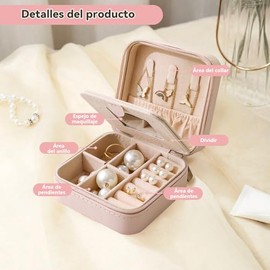 12 Piezas Joyero para Mujer, Caja de Almacenamiento de Joyas, Mini Alhajero
