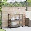 Udorich Versatile 3-Tier Bar Cart for Home and Outdoor Use,