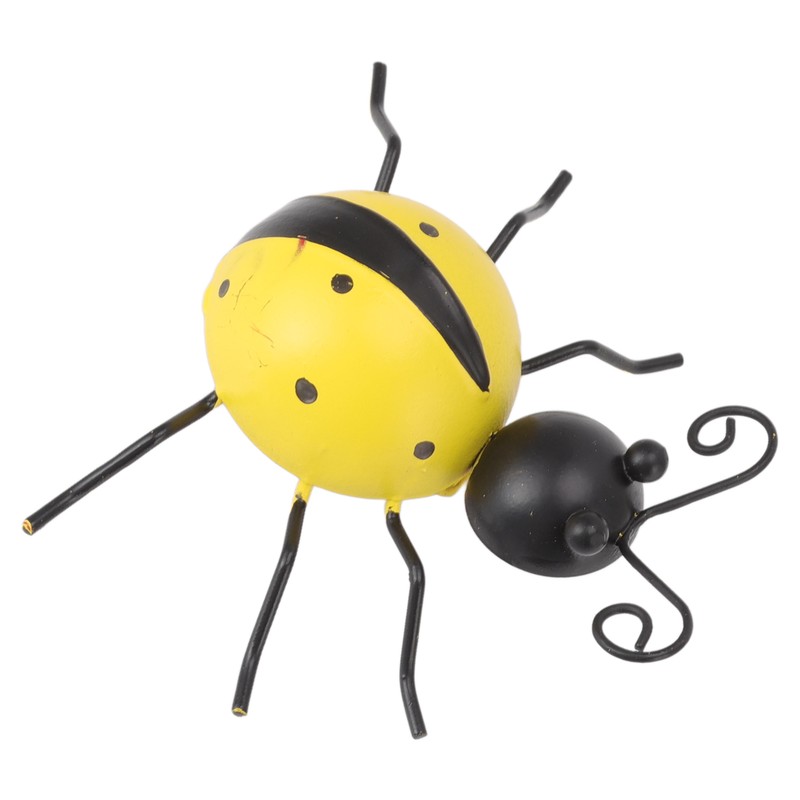 4Pcs Ladybug Wall Decor Lady Bug Ornament Wrought Iron Insect