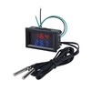 FBBULES Dual Display LED Digital Thermometer with 2 Waterproof Metal
